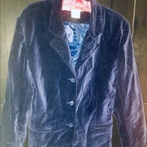BLUE VELVET blazer vintage 80s